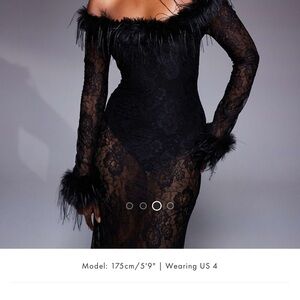 ASOS design Elegant Black Lace Dress